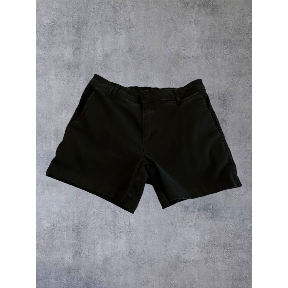 Banana Republic Chino Shorts Womens 6 Black Cotton Stretch Mid Rise